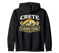 Crete Hiking Club Greece Mountain Adventure Design Zip Hoodie