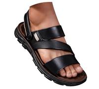 Crete Mens Sandals - Durable Shoes, Sturdy Grip, Cushioned Footbed, Neoprene Lined, Hook & Loop Straps Beach Shoes - For Travel, Walking