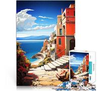 Crete Oil Painting1000 Piece Jigsaw Puzzles for Adults Challenging Game and Family Play Birthday Present, Gifts, Wall Art 38x26cm