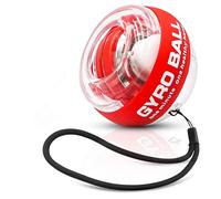 Cretee Wrist Trainer Ball Auto-Start Wrist Strengthener Gyroscopic Forearm Exerciser Gyro Ball for Strengthen Arms, Fingers, Wrist Bones and Muscles (Red)