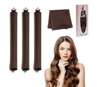 Cretosou 3 Pieces Heatless Overnight Hair Curling Set, Heatless Curls Sleep in Heatless Curlers No Heat Curler Roller for Long Medium Hair, Heatless Blowout Rods Curling Rod for Big Waves