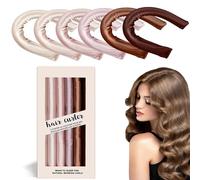 Cretosou 6PCS Heatless Hair Curlers Hair Curling Set, No Heat Curling Rods to Sleep in, Satin Flexi Rods for Overnight Blowout, No Heat Curler Roller for Long Medium Short Hair (Multicoloured)