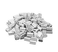 Cretty-Meet 100pcs Aluminium Crimp Loop for 1.5 mm Wire Rope and Cable