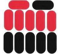 Cretty-Meet 12 Pieces Hair Gripper Holders & Fringe Stickers - Magic Fixed Clip Styling Accessories (Black, Red)