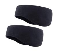 Cretty-Meet 2 PCS Fleece Ear Warmers for Men Women, Soft Earmuffs Comfortable Winter Headband Ear Muffs Warm Ear Covers for Cold Weather Running Cycling Ski (Black)