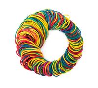 Cretty-Meet 300 PCS Elastic Rubber Bands in Various Sizes, 25mm 38mm 50mm Strong Stretchable Colorful Rubbers Flexible Rubberbands for School Home Office Supplies File DIY Tie Dye