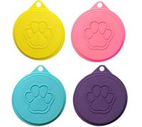 Cretty-Meet 4pcs Pet Food Can Plastic Lids Caps for Tins Universal Dog Cat Puppy Can Covers