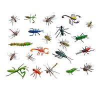 Cretvestsar 22 Pcs Realistic Insects and Bugs Set, Mini Beasts Figures for Learning, Small World Play Set, Plastic PVC Bug Insect Kit for Education, Party Favors, Gifts (style 2)