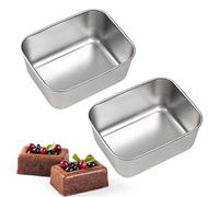 Cretvestsar Loaf Tin Set of 2, Stainless Steel Baking Pan, Bread Mould, Heavy Duty Non Warping Oven Tray, Toaster Oven Pan for Baking, Roasting, Air Fryer Drip Tray, Dishwasher Safe Easy Clean