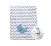 CREVENT 75cmX100cm Cute Cozy Fluffy Warm Baby Blanket for Girls Boys Infants Toddlers' Bedding Crib Cot Stroller, Baby Shower Birthday Newborn's Gift - Whale