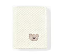 CREVENT 75cmX100cm Cute Cozy Fluffy Warm Baby Blanket for Girls Infants Toddlers' Bedding Crib Cot Stroller, Baby Shower Birthday Newborn's Gift Pink- Bear