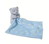 CREVENT Cozy Plush Baby Loveys for Baby Boys with Animal Face, Fleece Baby Comforter Cuddle Blanket,Great Baby Shower/Birthday/Receiving Gifts for Newborns Infant Toddler (Hugging Bear)