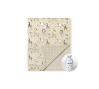 CREVENT Cozy Soft and Warm Mink Baby Blanket, Gift Packing with Ribbon for Newborn Infant Toddler's Crib Cot Stroller, for All Season Use (75X100cm Zoo)