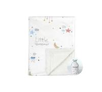 CREVENT Cozy Soft and Warm Mink Baby Blanket with Sherpa Backing, Gift Packing with Ribbon for Newborn Infant Toddler's Crib Cot Stroller (75X100cm Little Dream)
