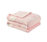 CREVENT Cozy Soft Warm Chenille Baby Blanket for Girls Boys, Newborn Essentials for Infant, Baby Shower Receiving Gift - Love Heart 75X100cm