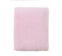 CREVENT Light Cozy Plush Fluffy Warm Fleece Stroller Blanket for boys and Girl Infant Toddler Crib Cot Stroller (75cmX100cm Wave Baby Pink)