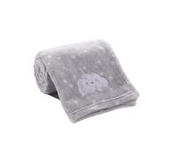 CREVENT Small Fluffy Warm Baby Throw Blanket for Boy and girl Infant Toddler Crib Cot Stroller (75cmX100cm Grey Cloud)