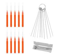 Crevice Cleaning Brush,10pcs Shower Head Cleaning Brush,Shower Head Cleaner Brush Shower Nozzle Cleaning Tool Small Hole Cleaner Tool Cleaning Brush Cleaner Picks for Household Bathroom,Orange