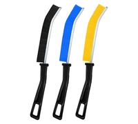 Crevice Cleaning Brush, 3pcs Long Handle Scrubbing Brushes, Grout Brush Set, Multifunctional Bathroom Tile Groove and Gap Brush for Narrow Corners in Home, Kitchen and Window Grooves