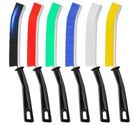 Crevice Cleaning Brush 6PCS, Hard Bristle Gap & Grout Cleaner Brush for Window Track, Tile Groove, Sink Edge, Door Rails, Bathroom Kitchen Narrow Spaces - Multicolour Multifunctional Set