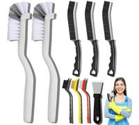 Crevice Cleaning Brush,9 Pcs Scrub Brushes for Cleaning Hard Bristle Cleaner Brushes for Household Use, Cleaning Supplies for Kitchen, Bathroom, Corner, Sink, Cup, Bottle
