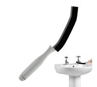 Crevice Cleaning Brush - Angled Head Stiff Bristles Long Handle Ergonomic Grip | Bristle Grout Brussh Deep Scrubbing Tool | Tile Joint Brush For Bathroom Kitchen Shower Floor Oven