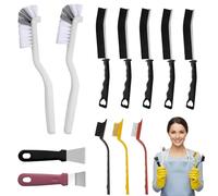 Crevice Cleaning Brush, Cleaning Brushes for Small Spaces, 12 pcs Hard Bristle Grout Brush Set, Multifunctional Cleaning Tools Suitable for Bathroom Tile Grooves Kitchen Tile