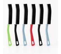 Crevice Cleaning Brush Set UK - Slim Grout Cleaner with Hard Bristles & Plastic Handle - Small Brushes for Cleaning Awkward Narrow Spaces (6)