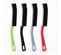 Crevice Cleaning Brush Set UK - Slim Grout Cleaner with Hard Bristles & Plastic Handle - Small Brushes for Cleaning Awkward Narrow Spaces (4)