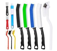 Crevice Cleaning Brush, Thin Hard Bristle Crevice Cleaning Tool Supplies for Tight Place, 11Pcs Small Household Use Cleaning Set for Kitchen, Gout, Gap, Corner, Window Track, Cup, Teapot, Bottle