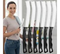 Crevice Cleaning Brushes for Deep Cleaning 6 Pack, Narrow Grout and Gap Scrub Brush Set for Shower, Tile, Sink, Kitchen, Toilet, Bathroom, Household Small Space Cleaning Tool White