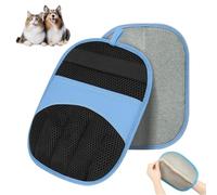 CREVICE Double-Sided Pet Hair Removal Gloves - 1-Pack Electrostatic Magic Brush for Quick Fur Removal from Dogs Cats, Reusable Upgraded Five-Finger Lint Roller for Furniture, Clothing, Beds, Sofas