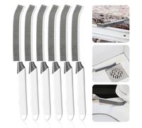 CREVICE Thin Cleaning Brush Set - Gap Cleaning Tools, Multi-Purpose Hard Bristle Grout Scrub Brushes & Grout Cleaner Brush for Deep Scrubbing in Kitchen, Bathroom, Toilet, Sink Gap 6Pcs