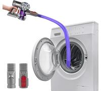 Crevice Tool for Dyson V15 V12 V11 V10 V8 V7 V6 Vacuum Cleaners, Flexible Tumbler Dryer Lint Vacuum Extension Hose Compatible,Flexible Nozzle Brush Accessory for Dyson (Purple)