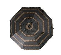 CREVICOSTA QUALITY MARK MARCAS DE CALIDAD Olympia Black 200 cm Beach Parasol with Spiral and Total Travel Post, 8 Ribs, Total UV Protection, Olympia Black, 200 cm