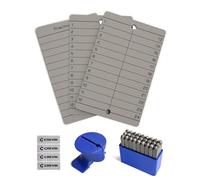 CREVIK Crypto Seed Phrase Storage - Titanium Seed Phrase Plate and Stamp Set - Offline Cold Wallet for Bitcoin Ethereum for 12-24 Words BIP39 Compatible Wallets (Ledger, Metamask & More)