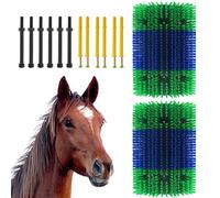 Crevyteg 2 Pcs Scratching Brush for Livestock, Large Horse Brushes for Grooming, Cows Massage Cleaning Relieve Itching on the Back of Livestock Brush for Horse, Cows, Sheep
