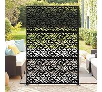 Crevyteg Garden Privacy Screen, 182Cm h x 120Cm w Decorative Metal Outdoor Divider, Freestanding Fence Patio Protective Screens Panels for Outdoor Backyard Balcony Patio Garden,G
