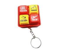 Crew Alarm Keychain, Warning Sound Simulator, Aviation Cockpit Keychain with Bright LED Light, Luminous Emergency Keychain, Speak English, a, One Size