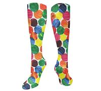 Crew Athletic Socks The Very Hungry Caterpillar Abstract Dots Sport Socks Casual Crew Socks Funny Calf Socks For Work Travel Sport 50cm