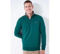 Crew Clothing Company Classic Half Zip Sweatshirt Atlantic