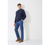 Crew Clothing Lambswool Rich Cable Crew Neck Jumper Dark Navy