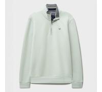 Crew Clothing Mens Classic Cotton Half Zip Sweatshirt Crystal Blue