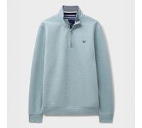 Crew Clothing Mens Classic Half Zip Sweatshirt Blue Marl Size XXL
