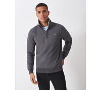 Crew Clothing Mens Classic Half Zip Sweatshirt Grey L