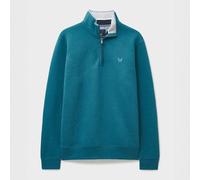 Crew Clothing Mens Classic Half Zip Sweatshirt Morocco Blue