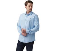 Crew Clothing Mens Crew Micro Gingham Long Sleeve Shirt | 100% Cotton poplin, Classic fit, Contrast collar & cuffs, Branded buttons, Crossed oars chest embroidery