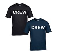 Crew Front & Back Printed Tshirt for Film Crew Camera Crew Stage Crew Music Crew Unisex Adults Kids Tee Top Black