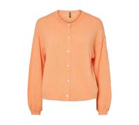 Crew Neck Buttoned Cardigan Orange