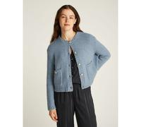 Tommy Hilfiger Women's Textured Gold Button Cardigan 14 (L) Blue